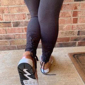 Erin Wassøn SUEDE LACE UP LEGGINGS